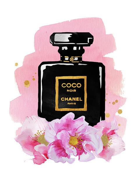 chanel perfume watercolor|Chanel perfume bottle paintings.